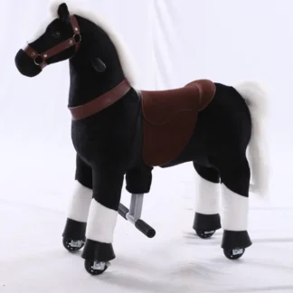 KID-HORSE Caballo de juguete para montar "Grumpy" negro, niños 3 a 6 años. INDA199-TB-2003S